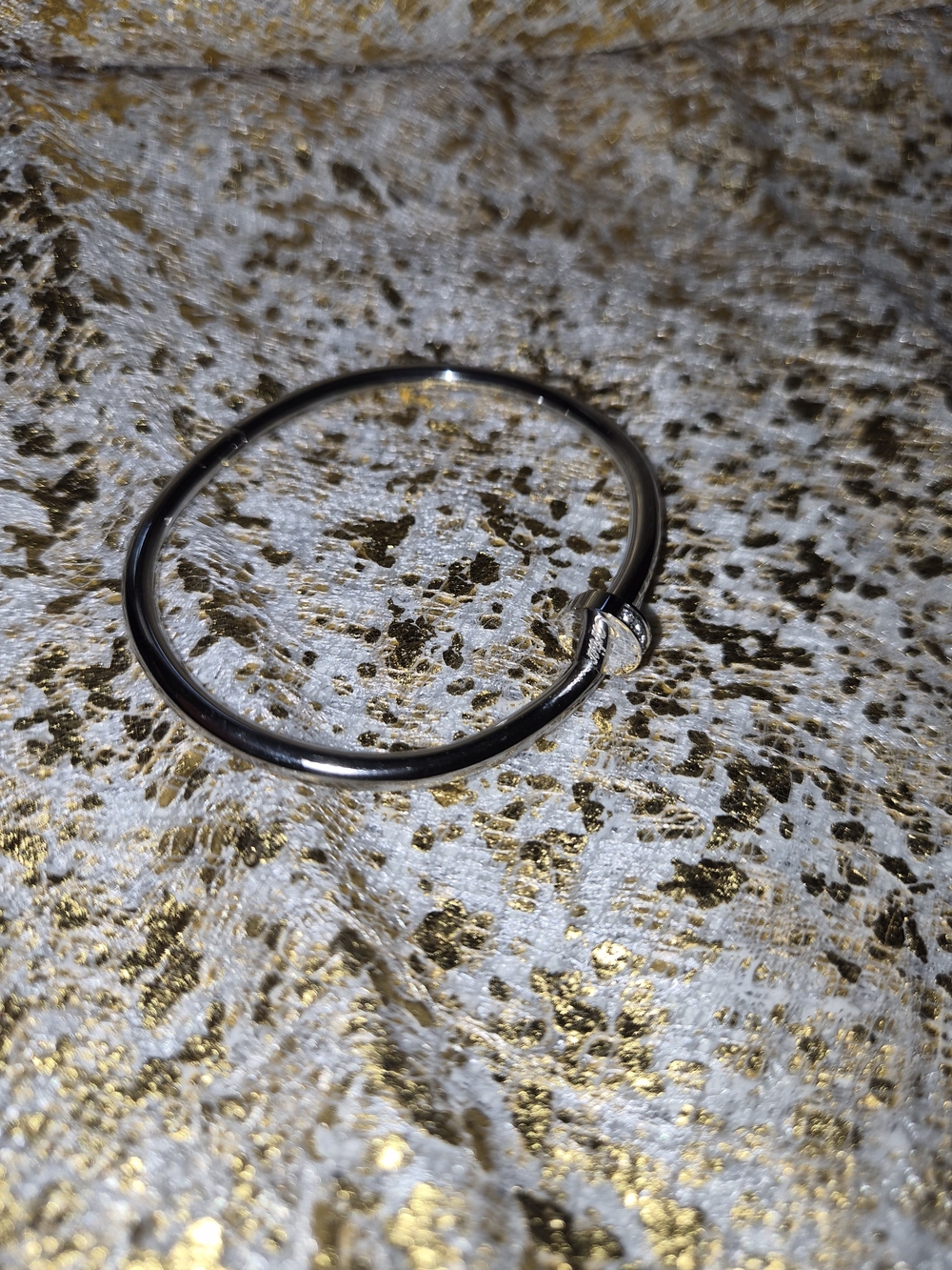 Minimalist Silver Knot Bangle Bracelet - Women's Jewelry
